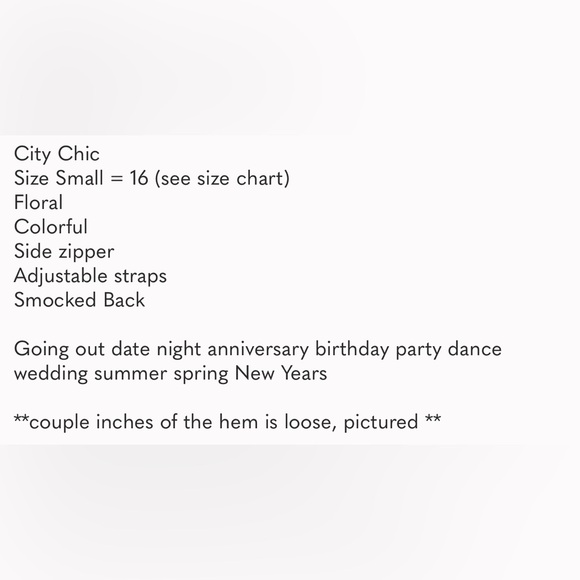 City Chic Multicolored Floral Dress Size 16 - Picture 13 of 13